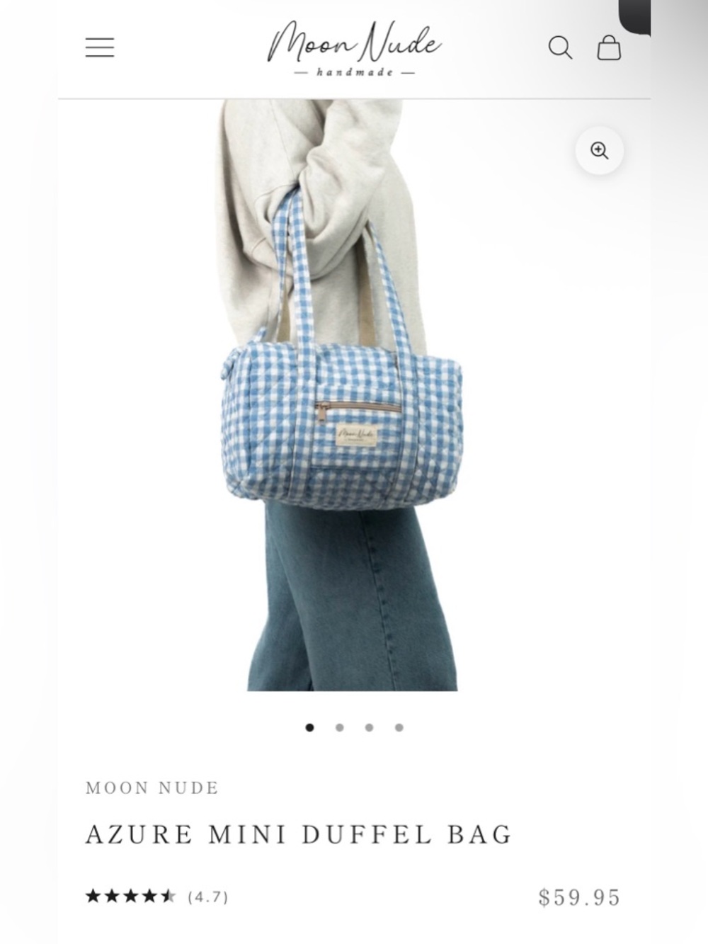 Moon Nude Azure Mini Duffel Bag